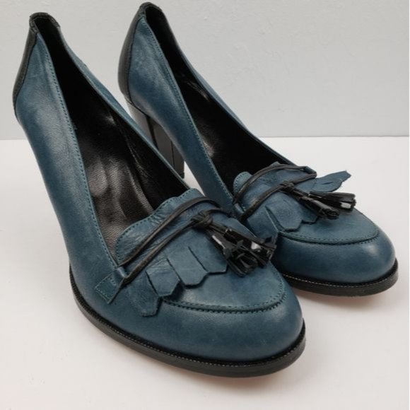Comptoir Des Cotonniers teal shoes with tassel - Picture 3 of 8